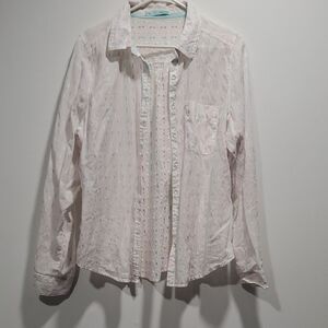 Maurices Light Pink Button-Up Blouse